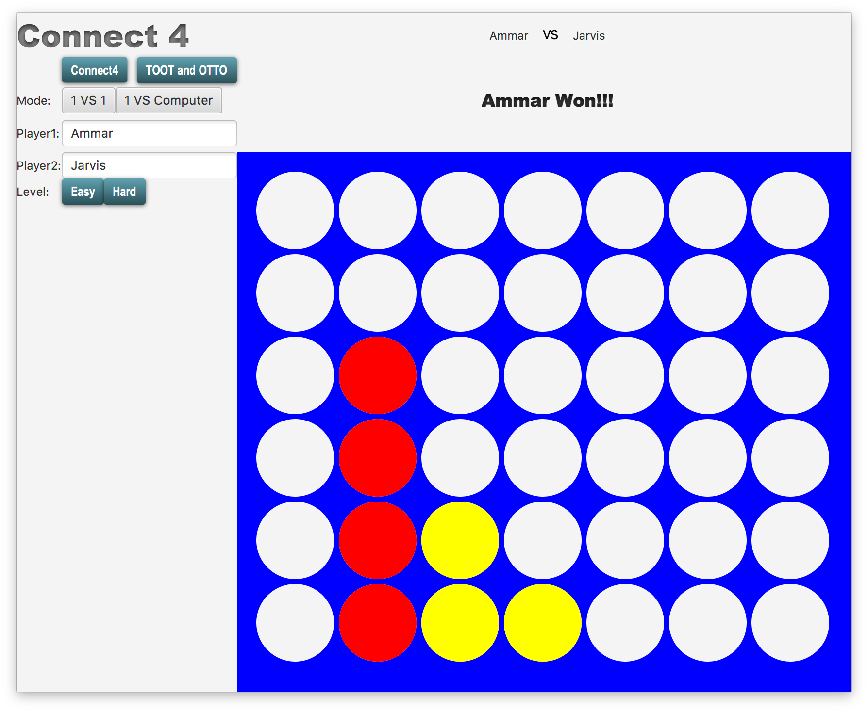 Connect4 and TOOT-OTTO